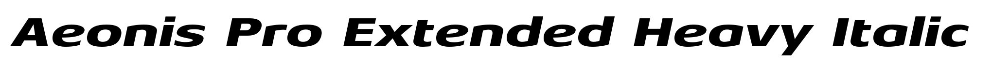 Aeonis Pro Extended Heavy Italic image